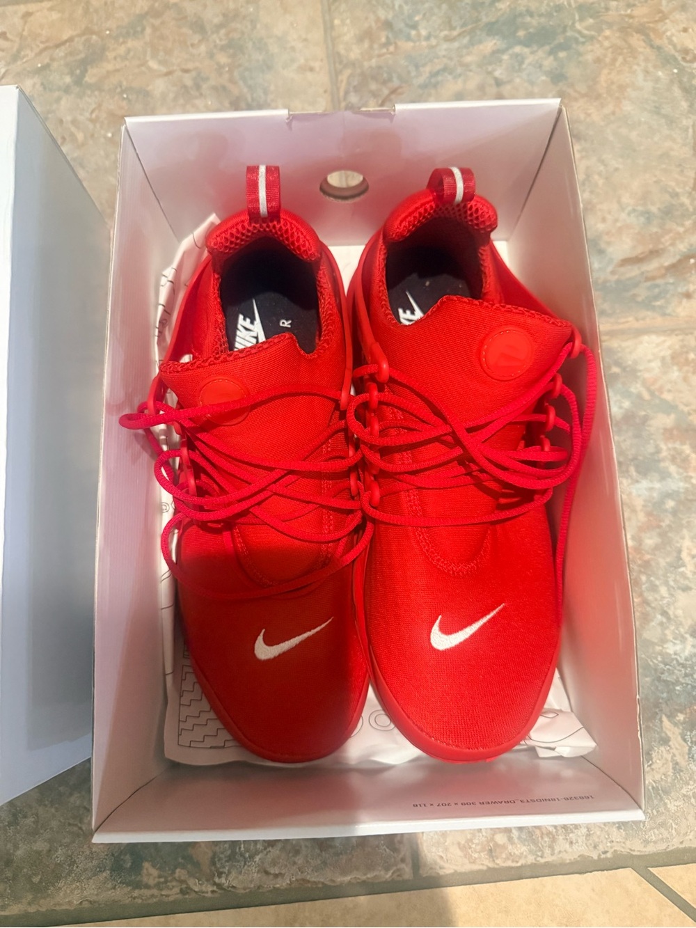 Nike Red Athletic Sneakers with White Swoosh